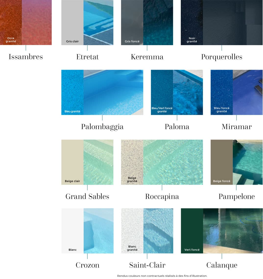 Couleurs Piscine Coque Polyester